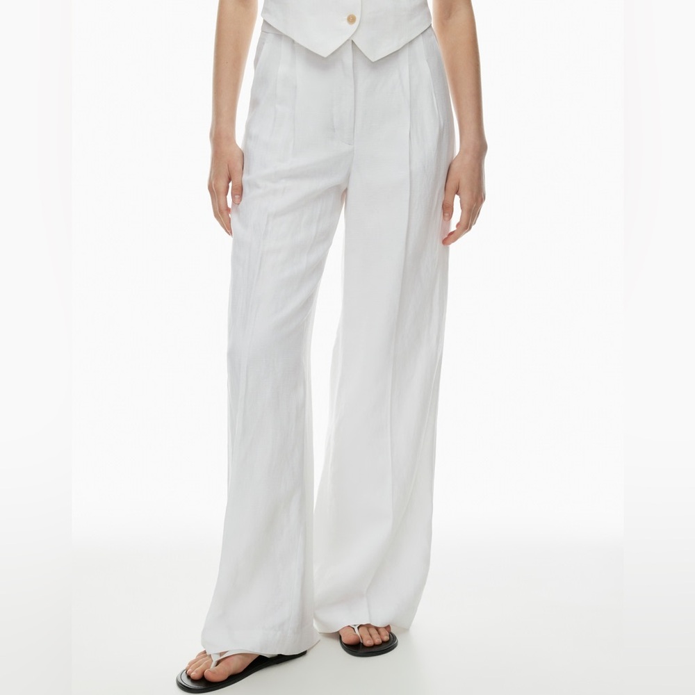aritzia the effortless pant linen